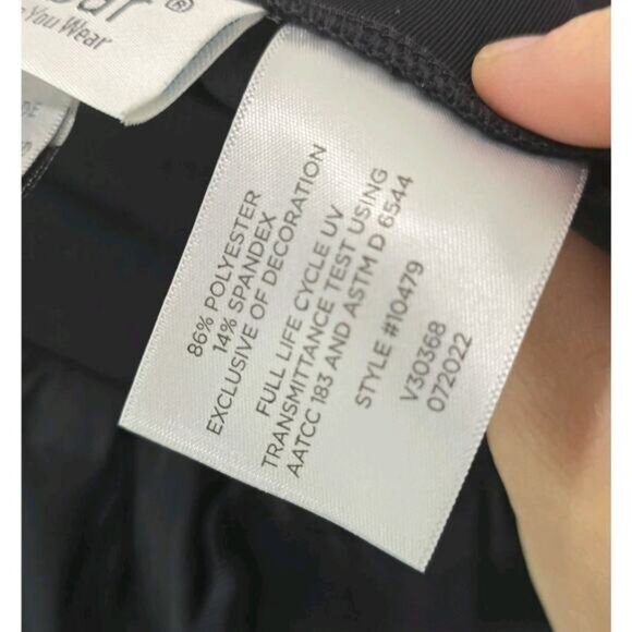 Coolibar Pants Womens Large Black Jogger Crop Drawstring Pull On Ruched - Picture 10 of 13